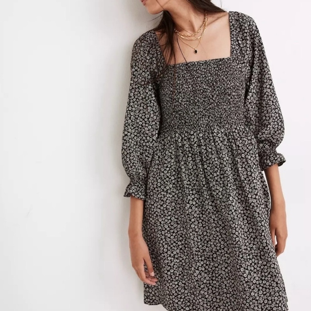Madewell Floral Smocked Dress
